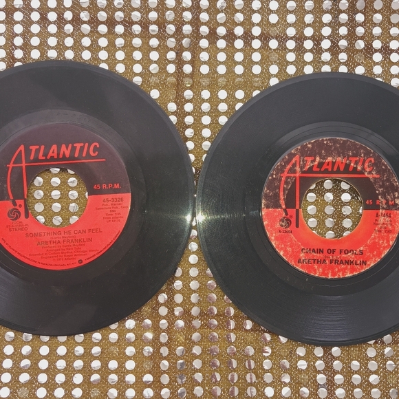 Vintage Aretha Franklin 45 Vinyl Atlantic Records Set - Picture 4 of 10